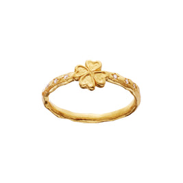 Clover ring fra Maanesten - Forgyldt