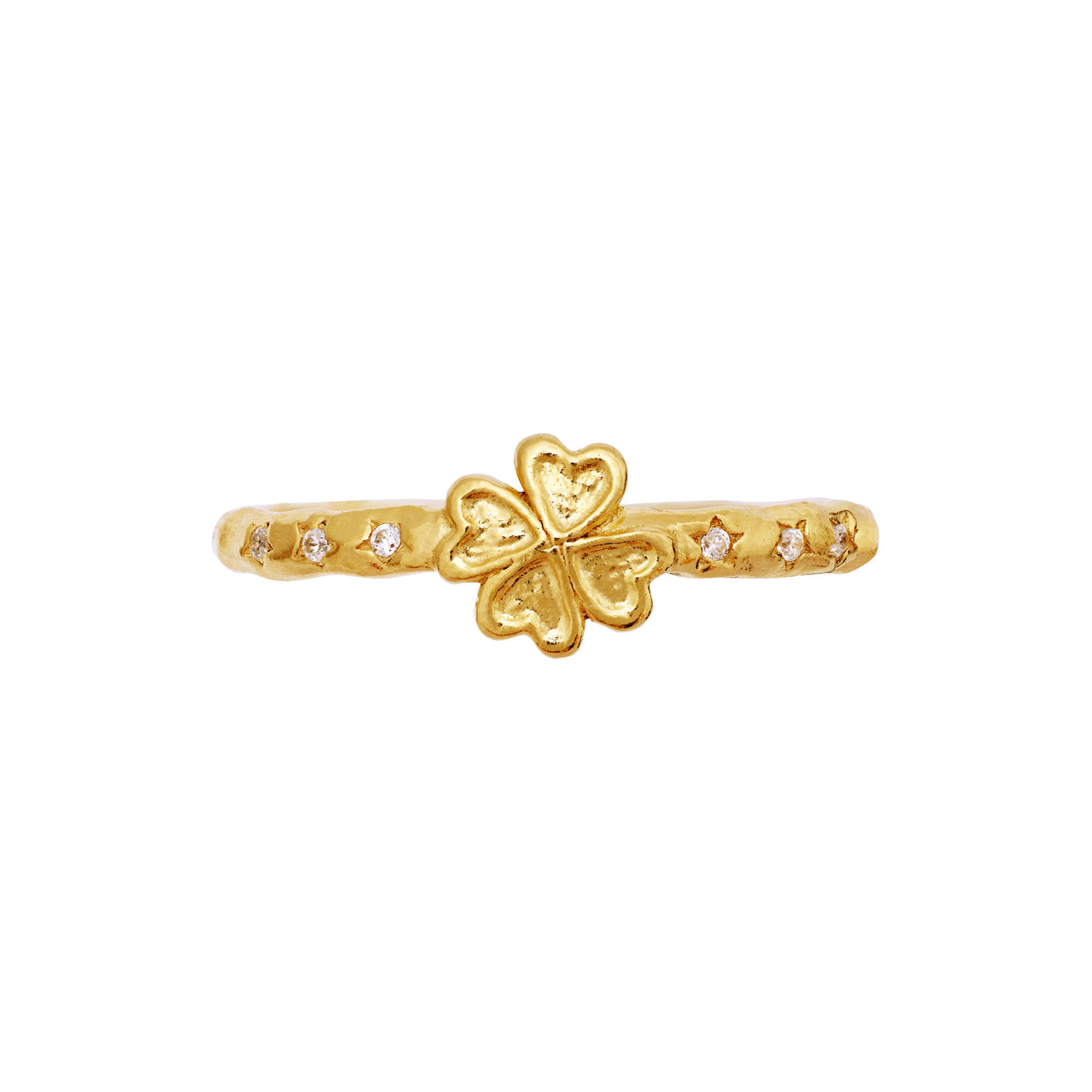 Clover ring fra Maanesten - Forgyldt