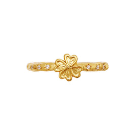 Clover ring fra Maanesten - Forgyldt