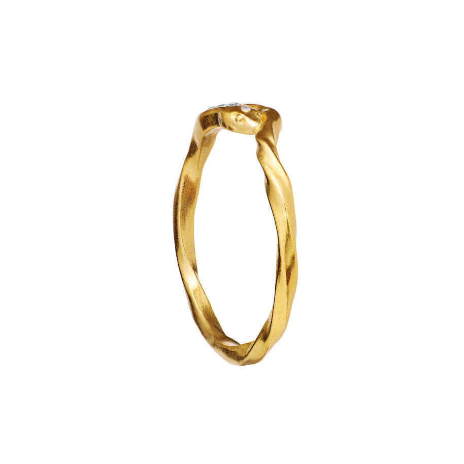Hera ring fra Maanesten. Forgyldt sølv.