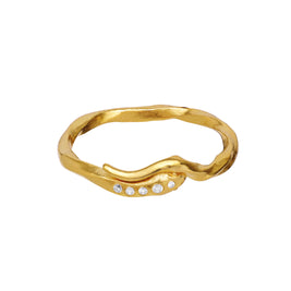 Hera ring fra Maanesten. Forgyldt sølv.