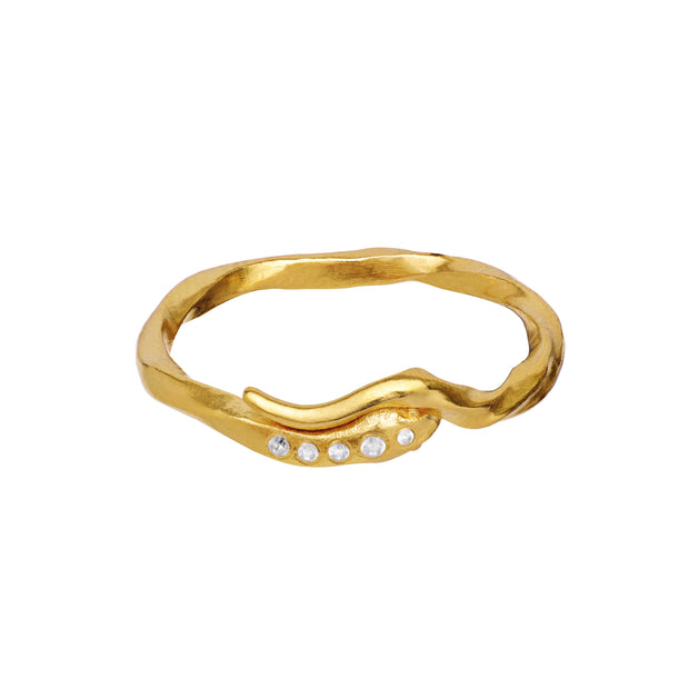 Hera ring fra Maanesten. Forgyldt sølv.