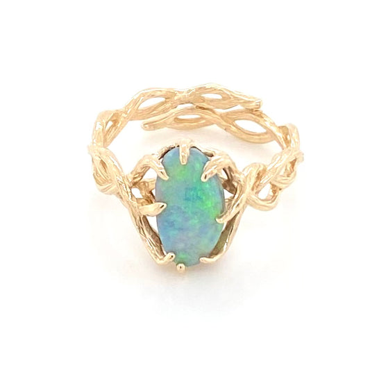 Ring - Solid opal Gr 147
