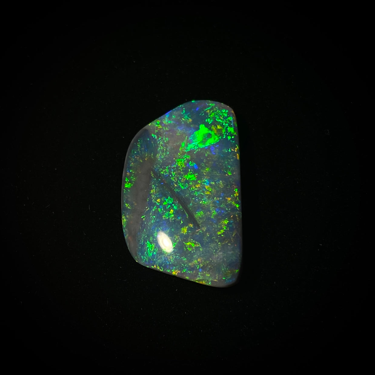 Solid black opal - 11386