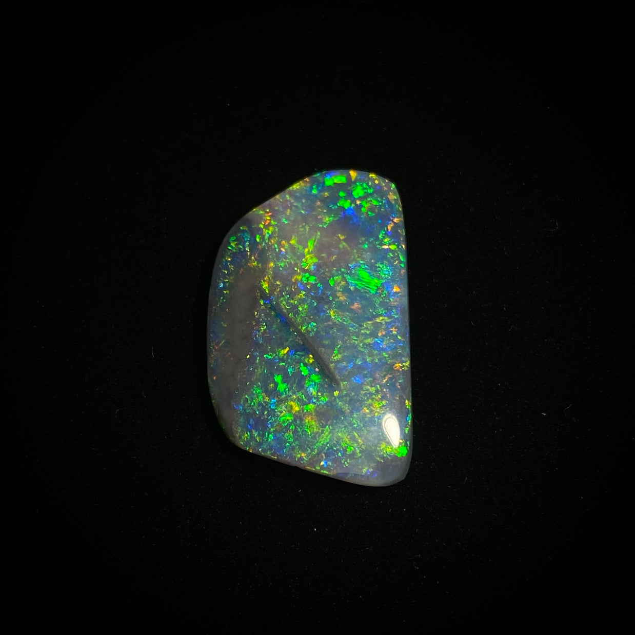 Solid black opal - 11386