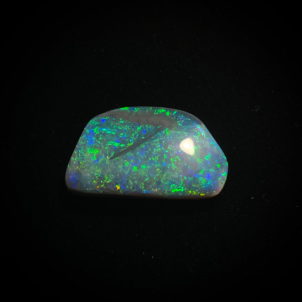 Solid black opal - 11386
