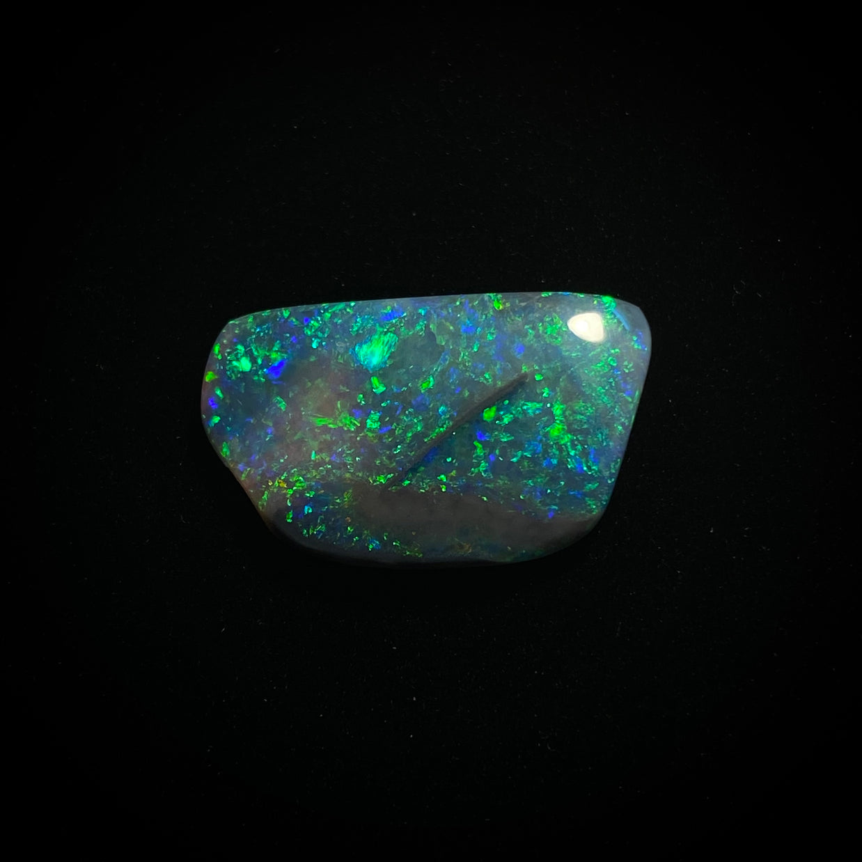 Solid black opal - 11386