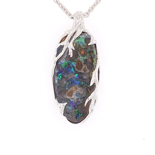 Vedhæng - Solid Boulder opal SP 263