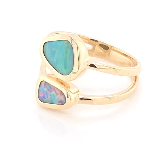 Ring - Solid opal Gr 158