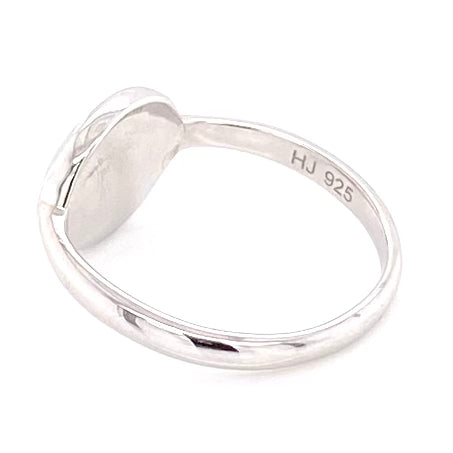 Sølv ring med lys grøn crystal opal
