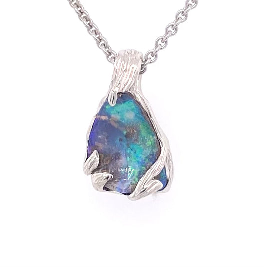 Vedhæng - Solid Boulder opal Sp 125