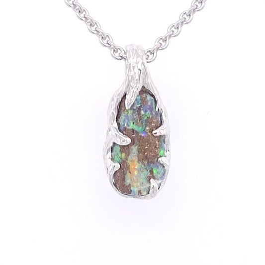 Vedhæng - Solid Boulder opal Sp 199