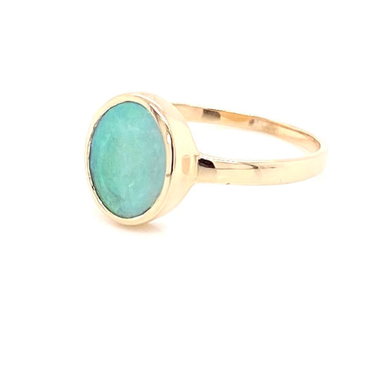 Ring - Solid opal Gr 122