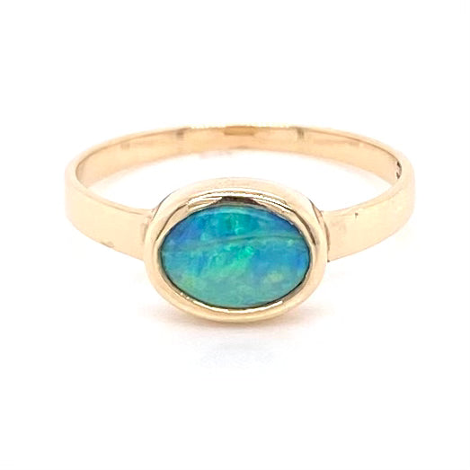 Ring - Solid opal Gr 127