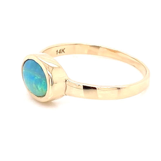 Ring - Solid opal Gr 127