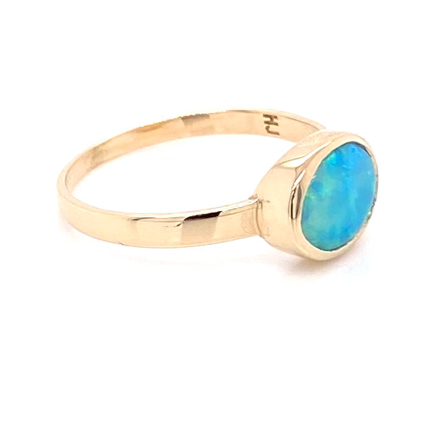 Ring - Solid opal Gr 128