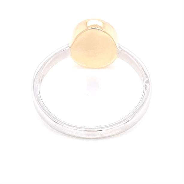 Ægte solid australsk opal i 14 Kt. guld og sterling sølv