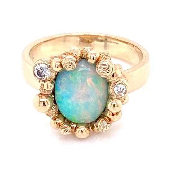 Ring - Solid opal Gr 120