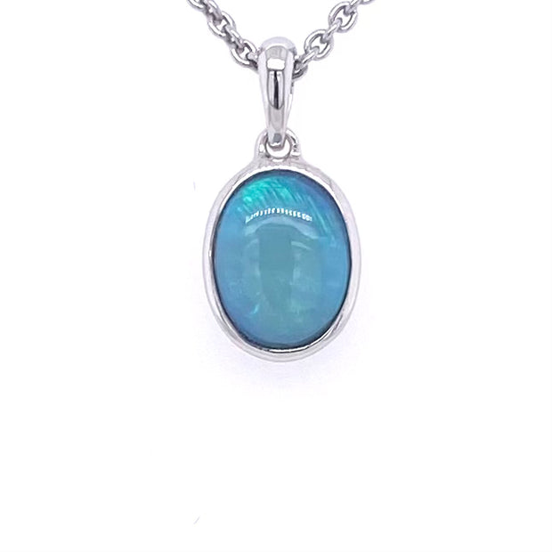 Vedhæng - Solid opal Sp 216