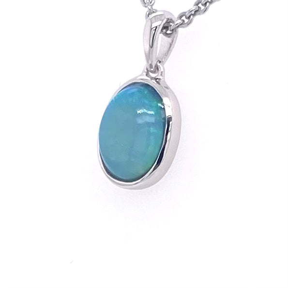 Vedhæng - Solid opal Sp 216
