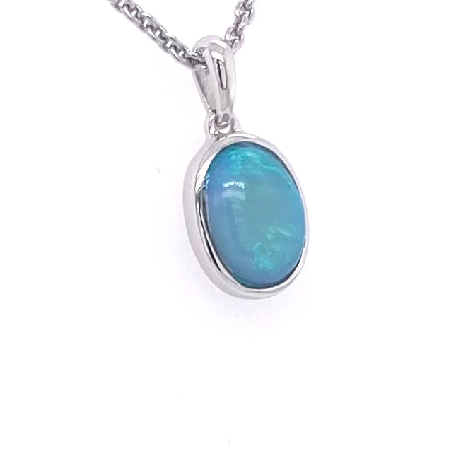 Vedhæng - Solid opal Sp 216