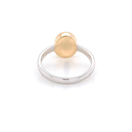 Ægte solid crystal opal fra Australien indfattet i 14 kt. guld og sterling sølv.
