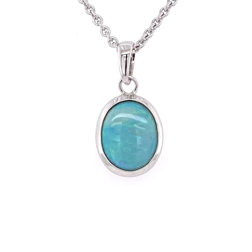 Vedhæng - Solid opal Sp 223