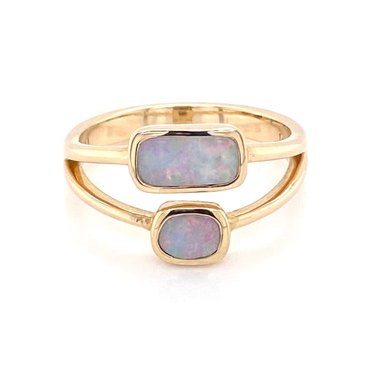 Ring - Solid boulder opal Gr 048
