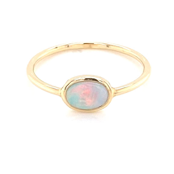 Ring - Solid opal Gr 012