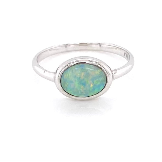 Ring - Solid opal Sr 078