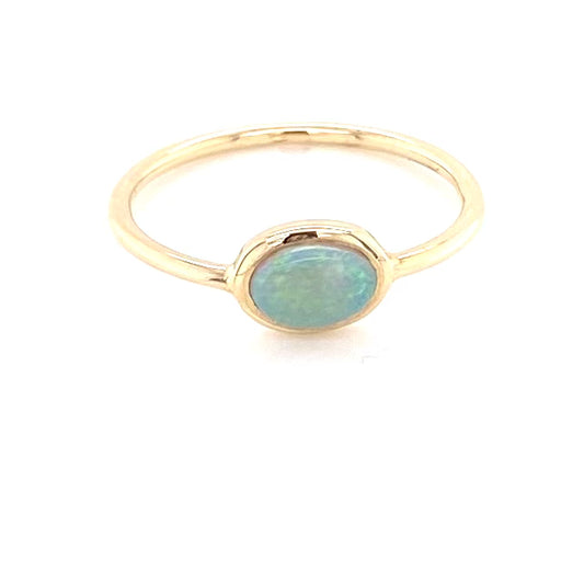 Ring - Solid opal Gr 004