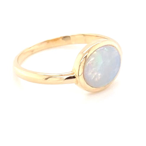 Ring - Solid opal Gr 005