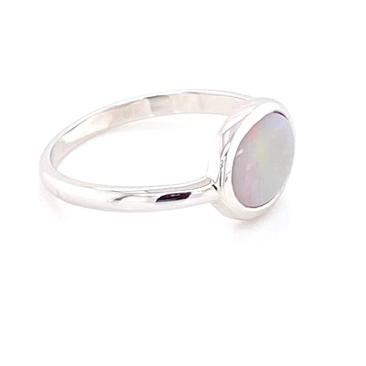 Ægte solid crystal opal fra Australien indfattet i sterling sølv