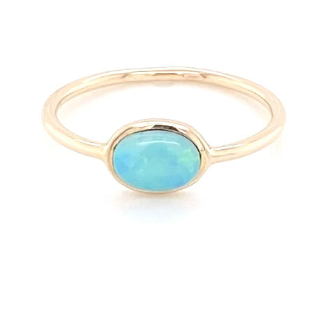 Ring - Solid opal Gr 115