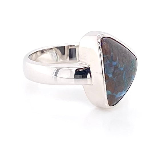 Ring - Solid boulder opal Sr 017