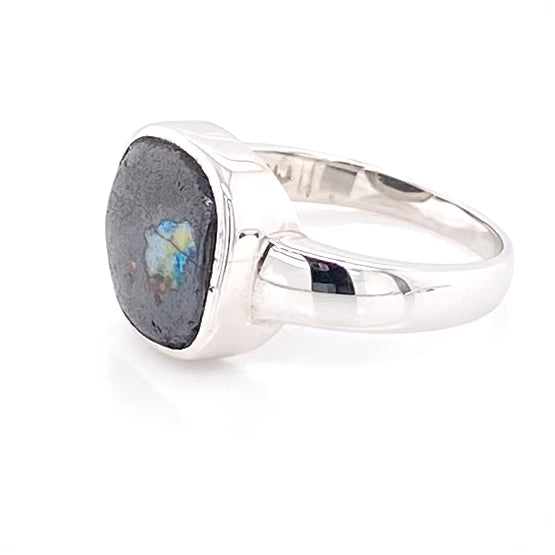 Ring - Solid boulder opal Sr 019