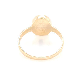 Ring med solid crystal opal fra Australien indfattet i 14 kt. guld. Kommer med certifikat.