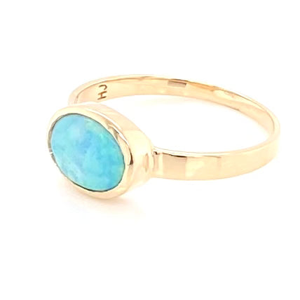 Ring - Solid opal Gr 134