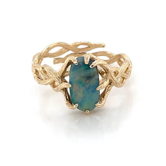 Ring - Solid opal Gr 141
