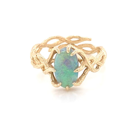 Ring - Solid opal Gr 142