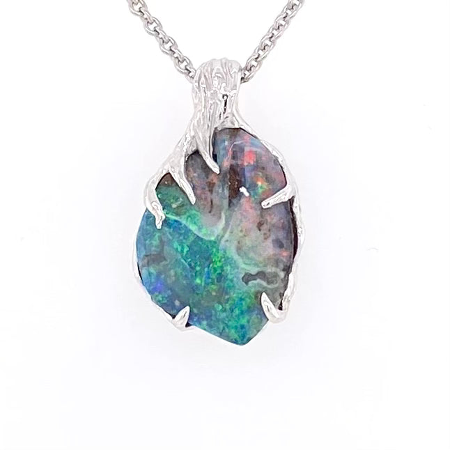 Vedhæng - Solid Boulder opal Sp 411
