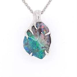 Vedhæng - Solid Boulder opal Sp 411