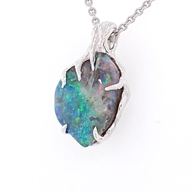 Vedhæng - Solid Boulder opal Sp 411