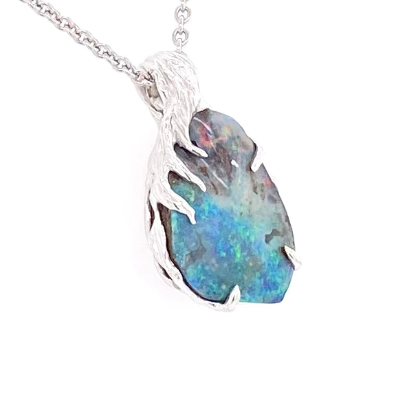 Vedhæng - Solid Boulder opal Sp 411