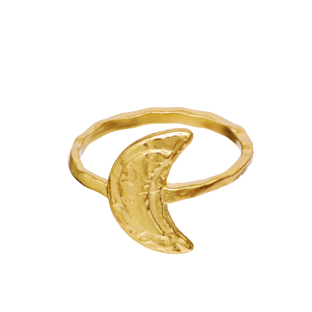 Jacinta ring fra Maanesten. Forgyldt sølv.