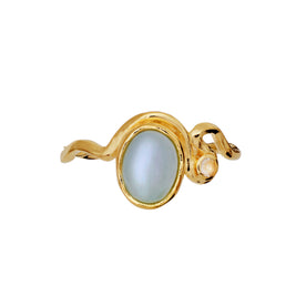 Lorelei ring fra Maanesten. Forgyldt sølv.