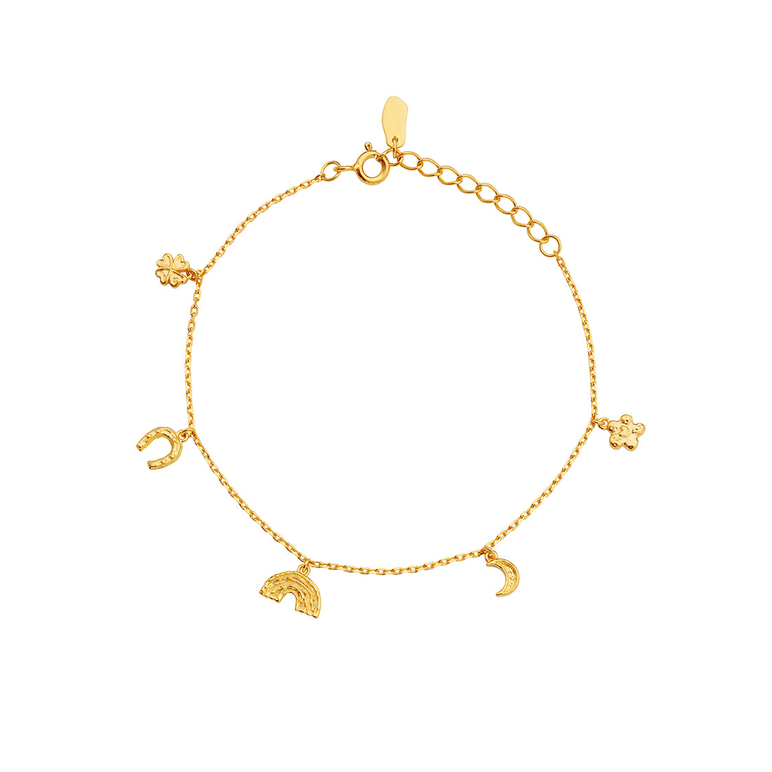 Lycky charm armbånd fra Maanesten - Forgyldt
