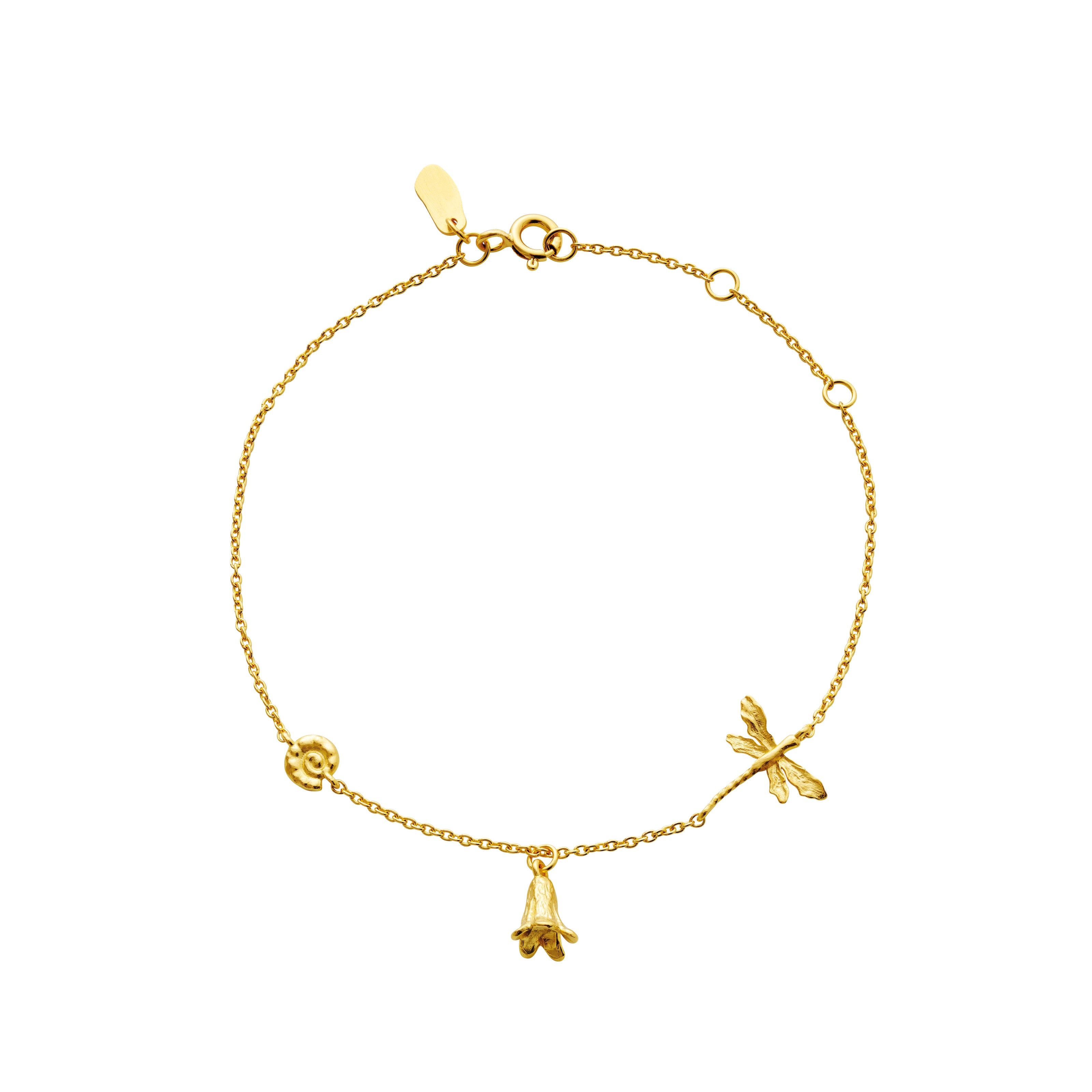 Mirabelle armbånd fra Maanesten. Forgylt sølv. Justerbar.