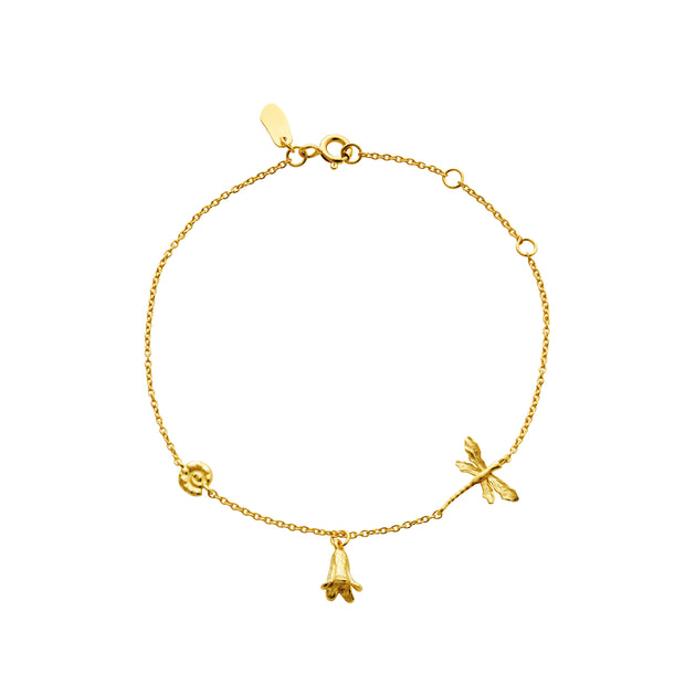 Mirabelle armbånd fra Maanesten. Forgylt sølv. Justerbar.