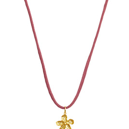 Rosa Choker  halskæde fra Maanesten. Forgyldt sølv